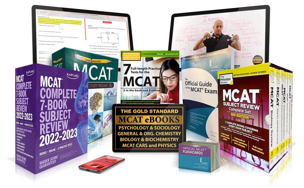 Self-paced MCAT prep complete with books, online content review and MCAT practice tests from MCAT-prep.com