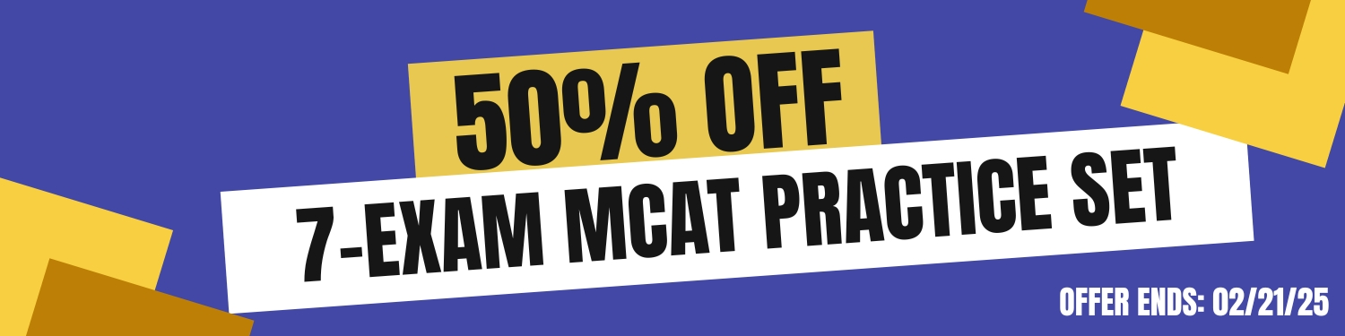 MCAT practice tests at 50 percent off